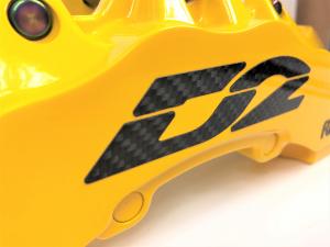 D2 dekal för D2 bromsok (Svart kolfiber)