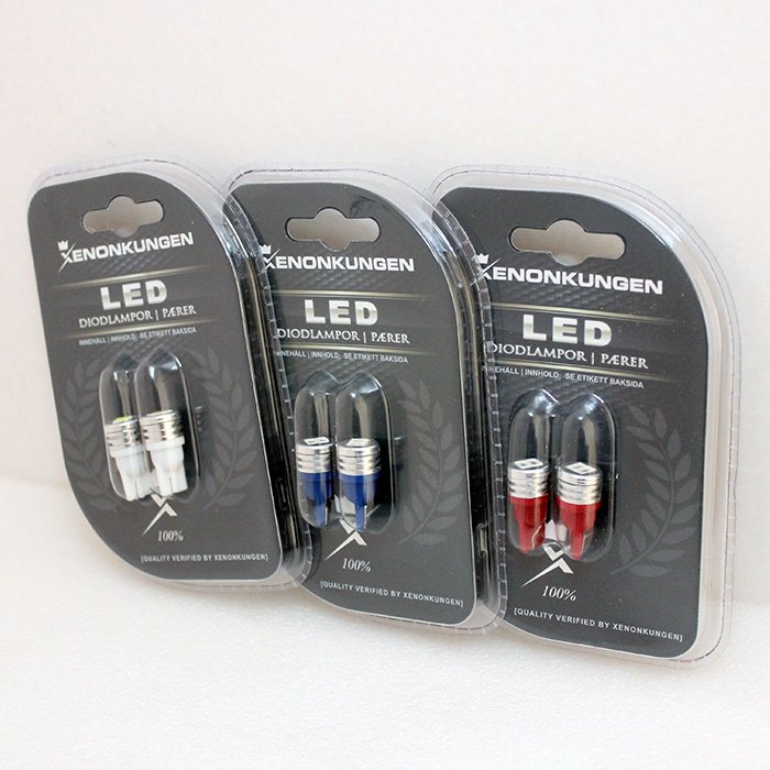 Diodlampor T10 2SMD - 1 Par