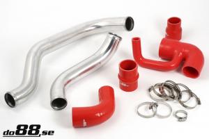 Volvo 850/SVC70 Turbo Tryckrör, röda slangar, 76mm spjällhus