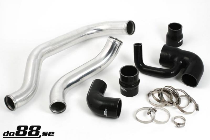 Volvo 850/SVC70 Turbo Tryckrör, svarta slangar, 76mm spjällhus