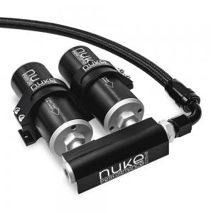 Bränslelogg-samlare för 2x Nuke Fuel Filter Slim (AN-10 ORB)