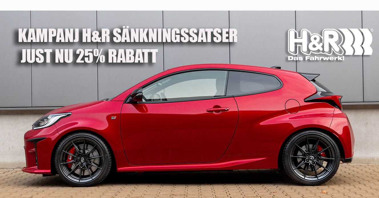 25% rea på H&R sänkfjädrar- hela året ut!