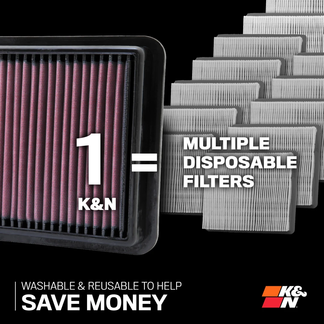thumbnail image 2 of K&N Sport Air Filter 33-2845 - Lexus IS200 2.0 1999-2005 - Rectangle, Cotton, Washable 2 of 6