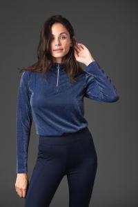 Equipage Shimmer Långärmad Ridtröja Navy