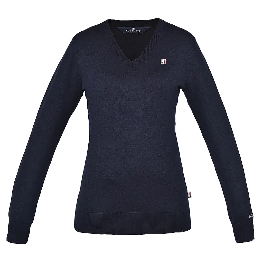 Kingsland Classic Ladies Knitted V-neck Navy