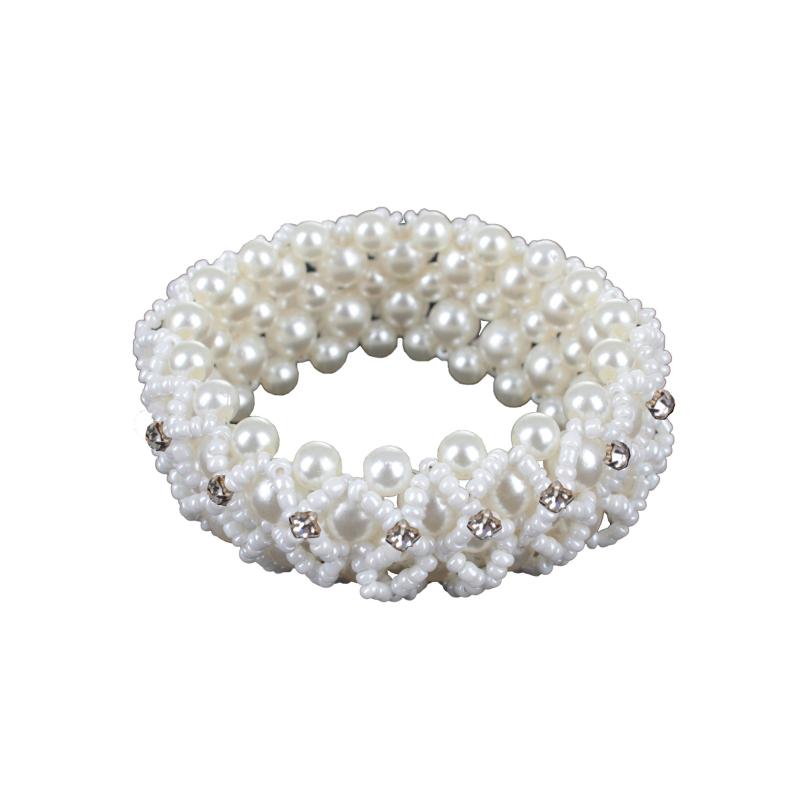 Horka Hårscrunchie Crystal Pearl