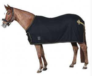 Horse Guard Fleecetäcke med bogplatta och svansfläta Svart/Guld