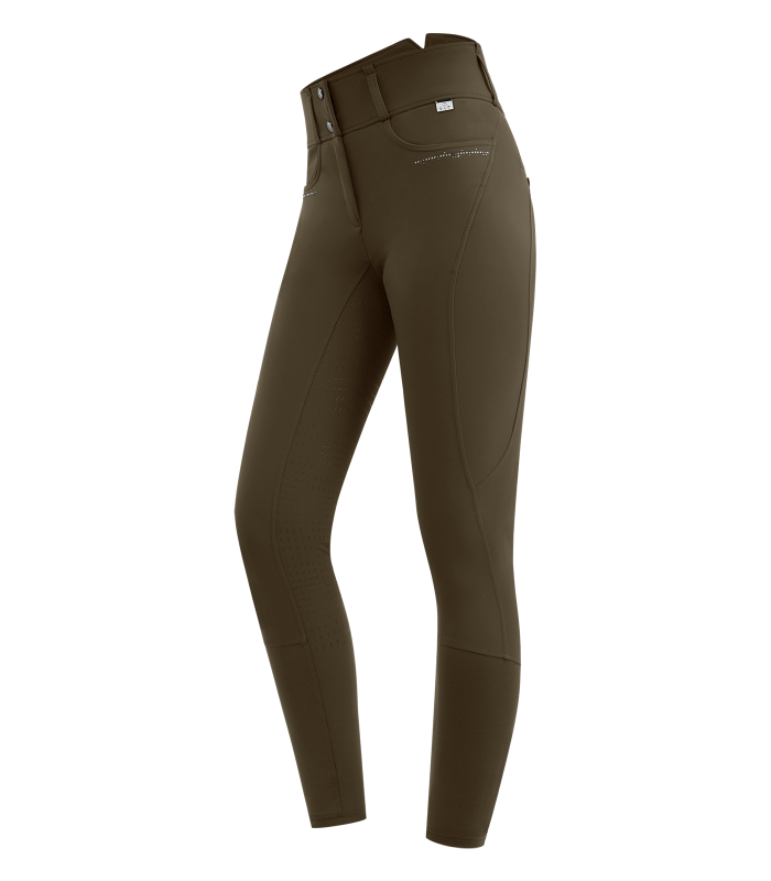 ELT Mathilda Glam High Waist Fullgrip Ridbyxor Green Brown