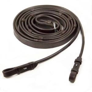 Schockemöhle Lädertygel rundsydd med stroppar - Full