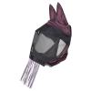 Shires FlyGuard Deluxe Flughuva med Öron och Nosfransar, Black Cherry