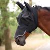 Shires FlyGuard Stretch Flughuva med Öron och Nos, Black/jet