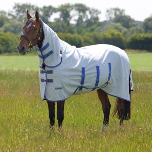 Shires Tempest Plus Eksem- och Flugtäcke, White/Blue