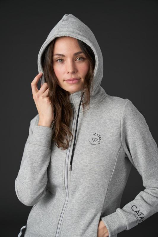 Catago Natalie Zip Hoodie Grey Melange