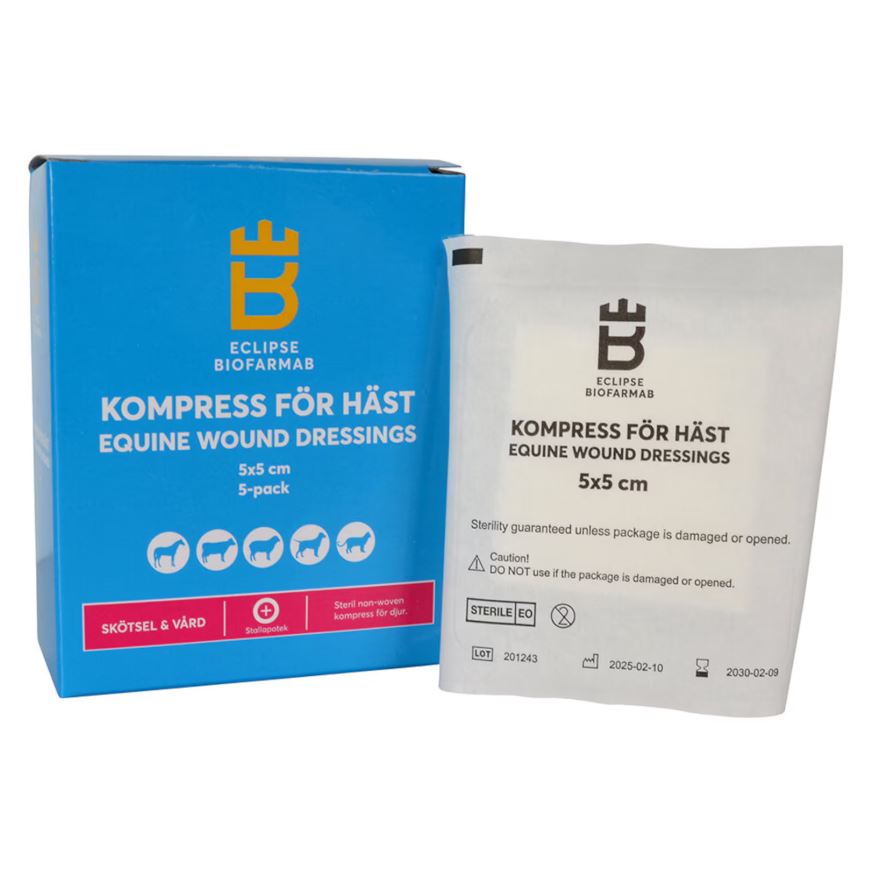Biofarmab Kompress för häst 5x5 cm 5-pack