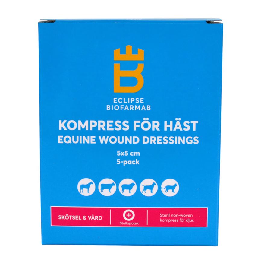 Biofarmab Kompress för häst 5x5 cm 5-pack