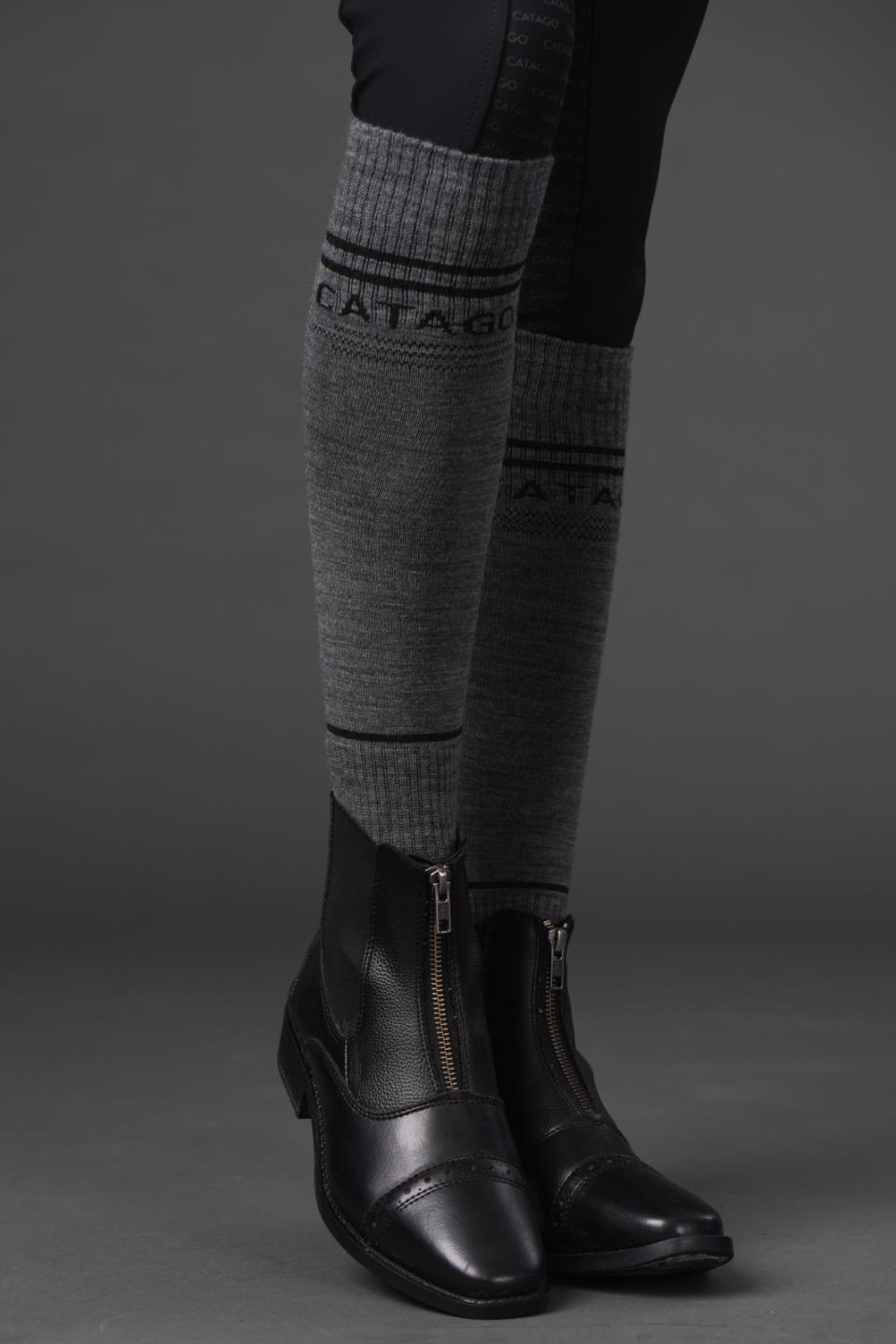 CATAGO Alyssa Ridstrumpor Ull Grå Melange