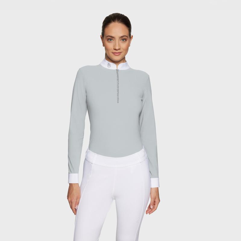 Samshield Aloise Long Sleeves Tävlingstopp Pearl Grey