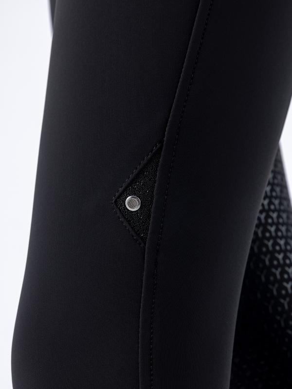 Equiline Crystalek Ridbyxor Kneegrip Crystal Fabric Svart
