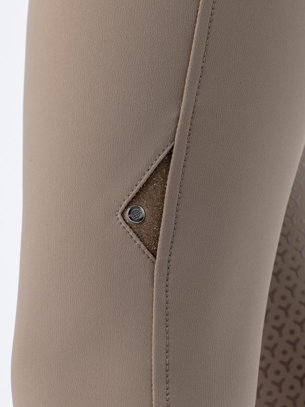 Equiline Crystalef Ridbyxor Fullgrip Crystal Fabric Taupe