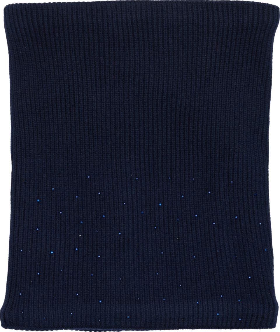 Equipage Vainy Stickad Halsvärmare Glitter Navy