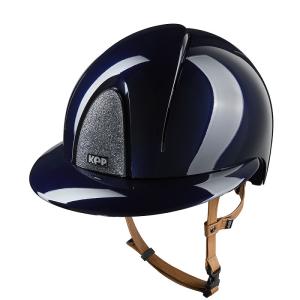 KEP Nova Ridhjälm Polo Metal Polish Blue/Star Silver Beige Chinstrap Inkl liner