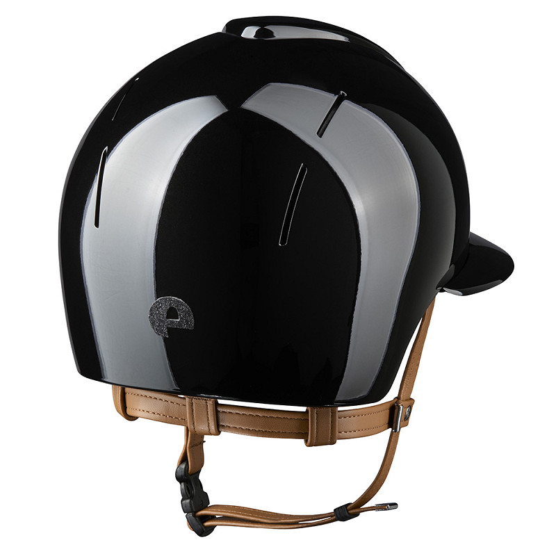 KEP Nova Ridhjälm Polo Metal Polish Svart/Star Svart Beige Chinstrap Inkl liner