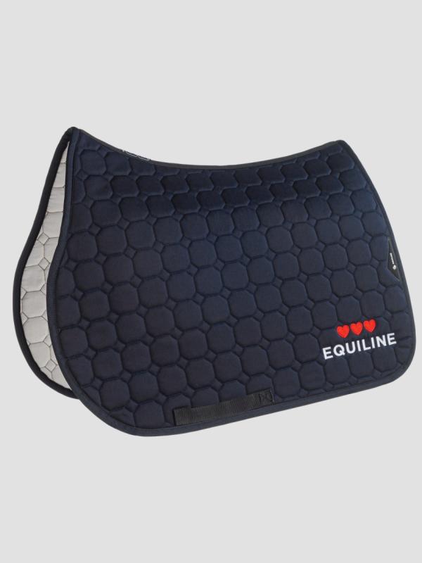 Equiline CUPIDO - Octagon Jumping/Hoppschabrak with hearts Blue