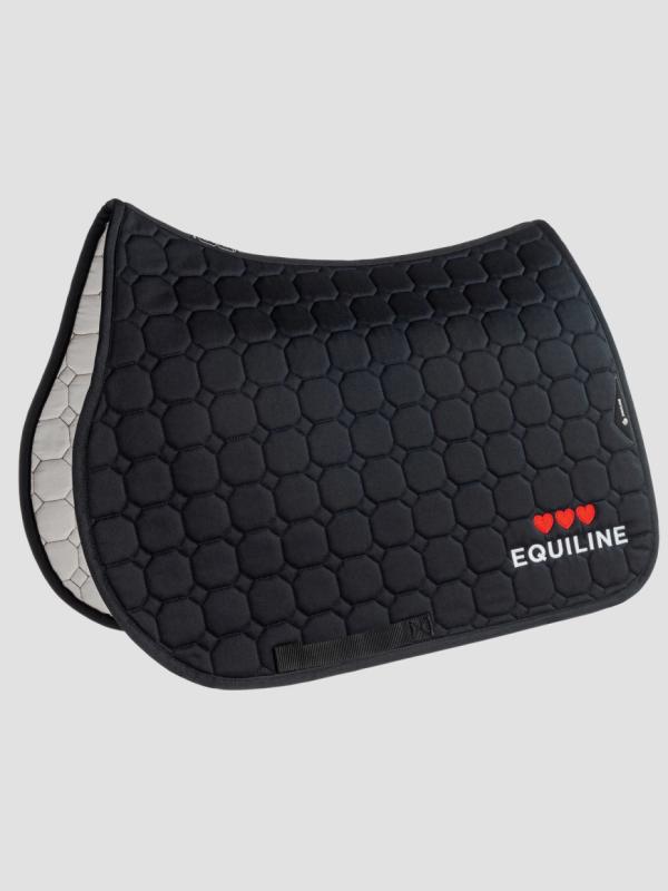 Equiline CUPIDO - Octagon Jumping/Hoppschabrak with hearts Black