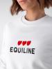 Equiline LOVE - Women's sweatshirt with hearts White