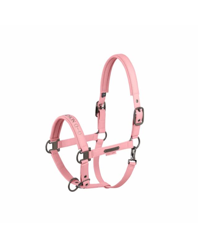 Eskadron Headcollar Faux Leather Platinum 25 - Pink Ponny