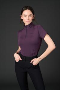 Catago Thelma short sleeve riding blouse Plum