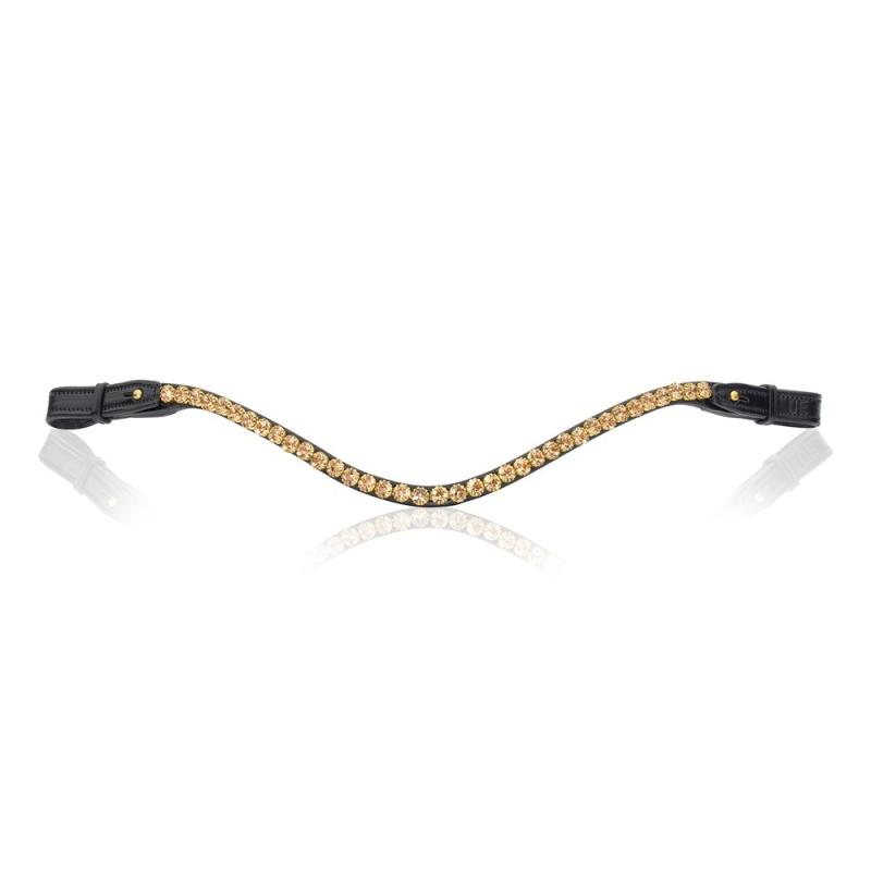 Utzon Elegant Pannband Gold Brun M/S