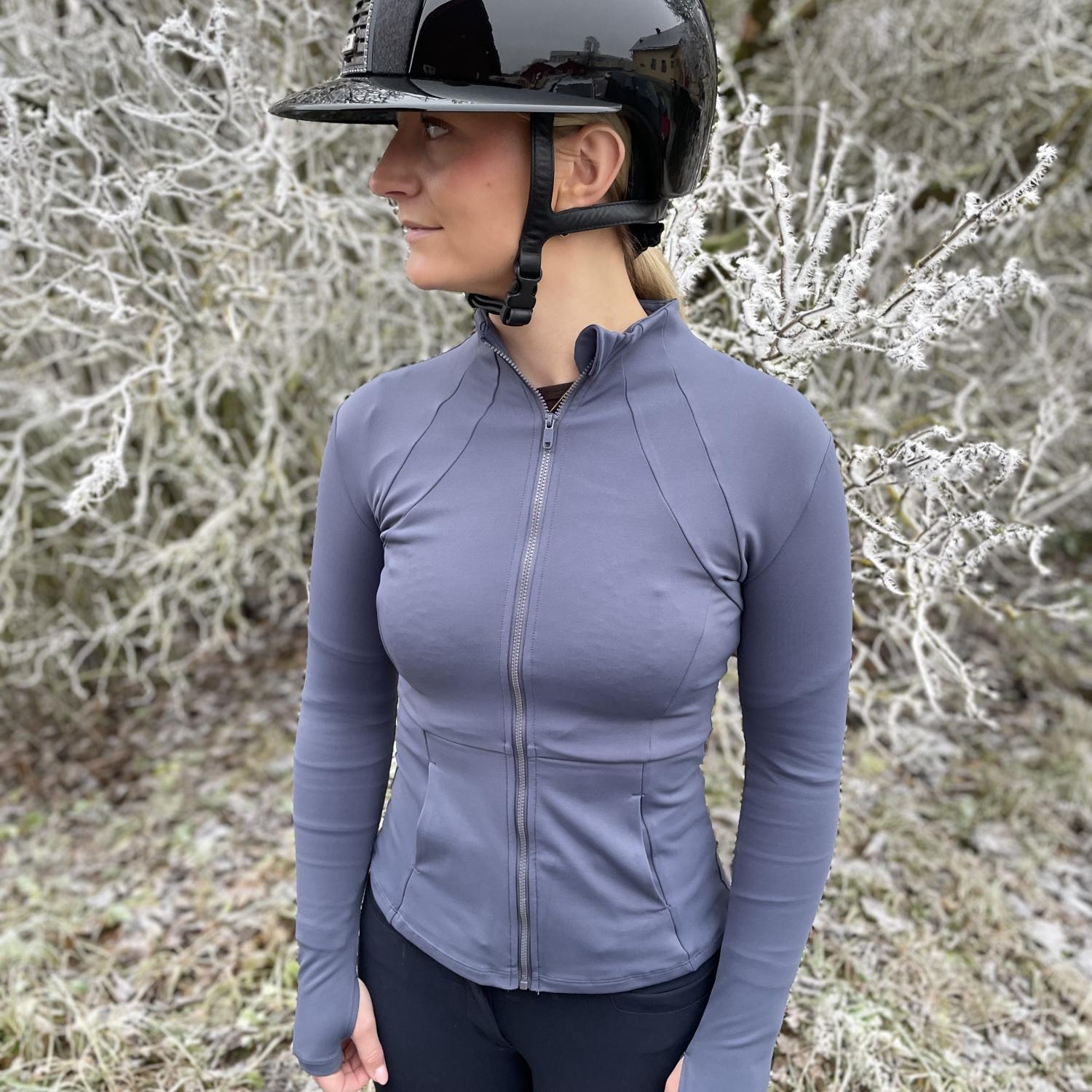 June Equestrian Carla Zipjacket Duvblå
