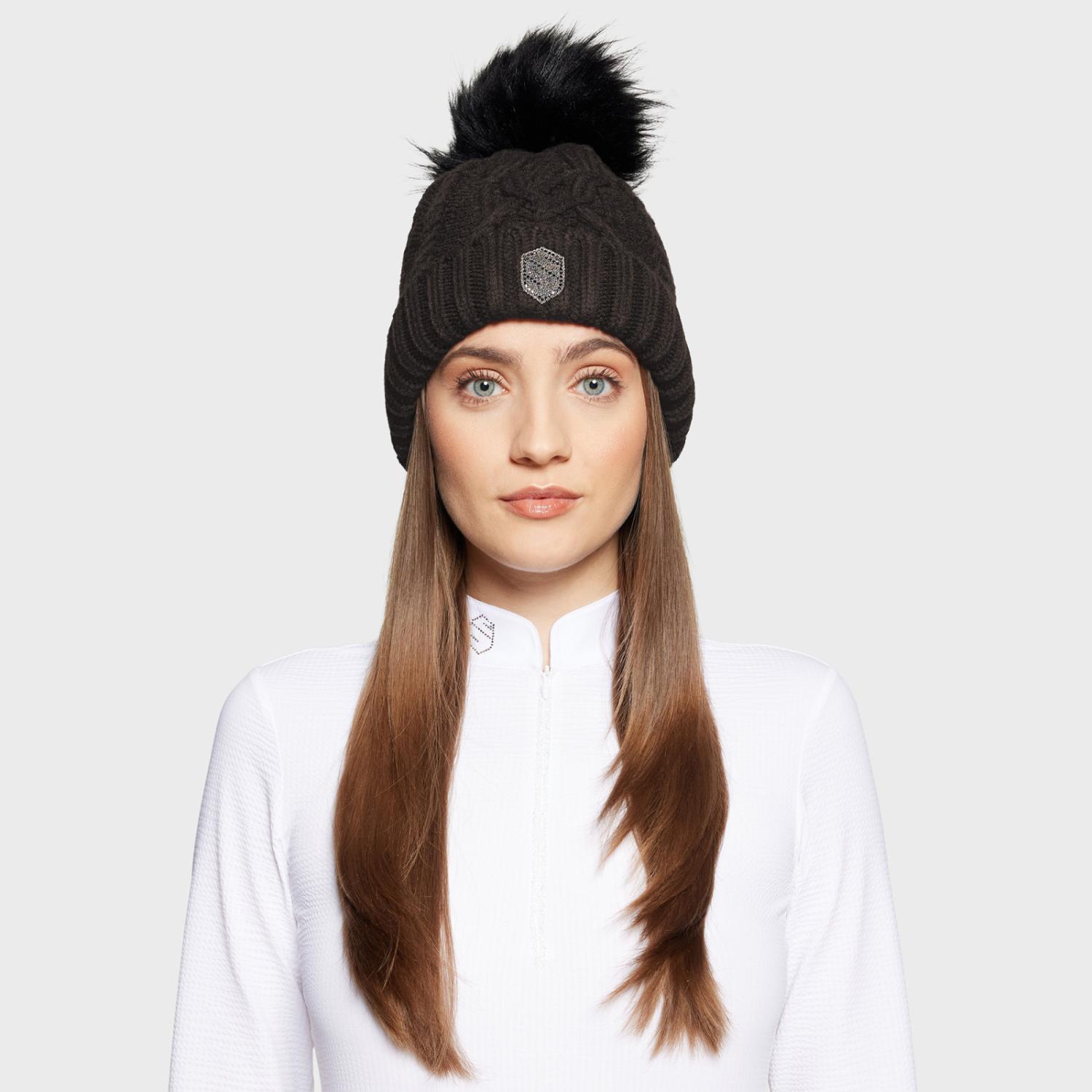 Samshield Nora Crystal Intarsia Beanie/Mössa PomPom Mocha