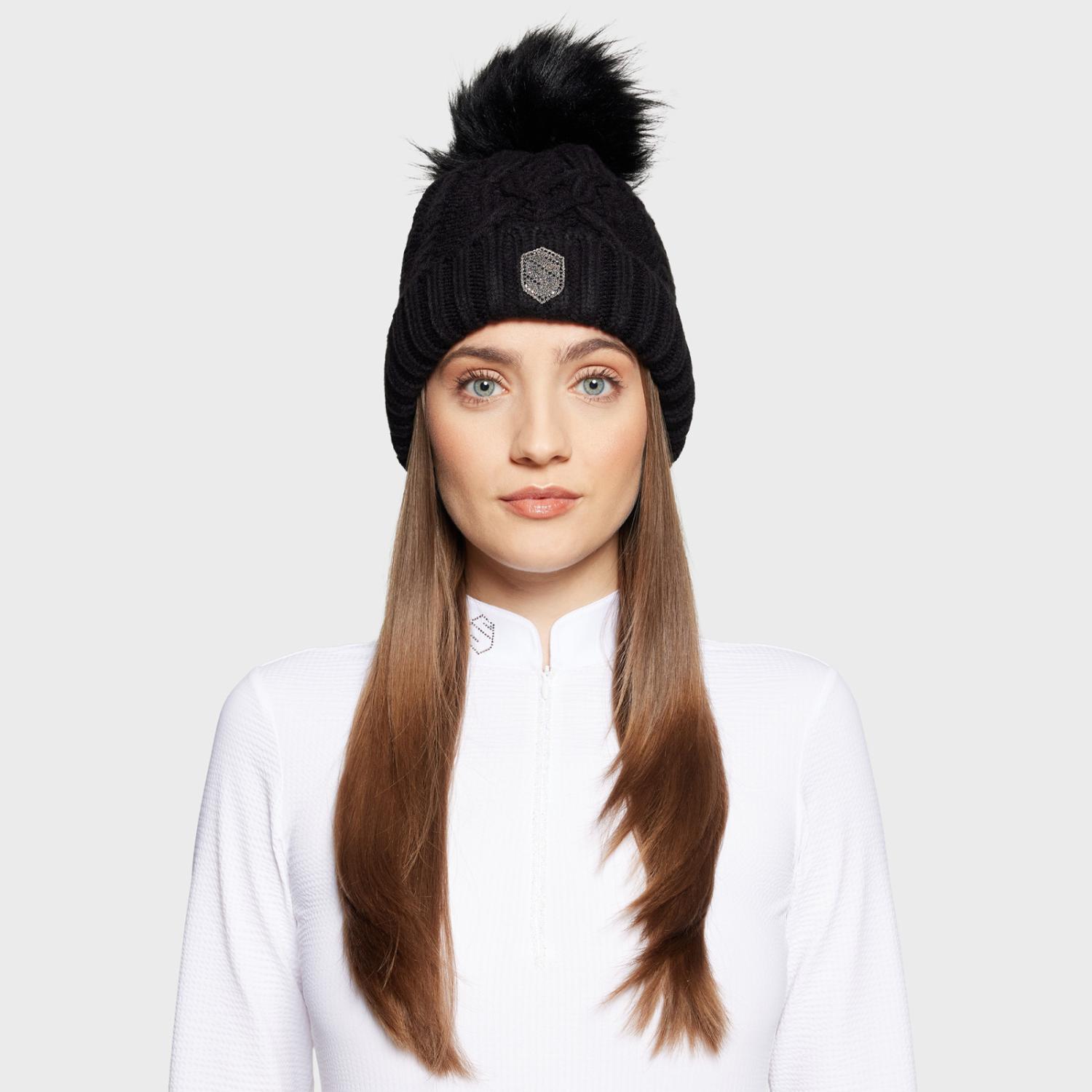 Samshield Nora Crystal Intarsia Beanie/Mössa PomPom Black