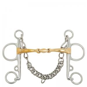 BR Double Jointed Pelham Soft Contact 14 mm Shanks 145 mm