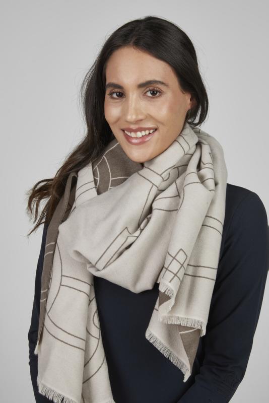 Pikeur Selection Scarf Mönstrad 8858 Pale Grey