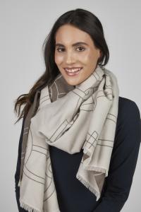 Pikeur Selection Scarf Mönstrad 8858 Pale Grey