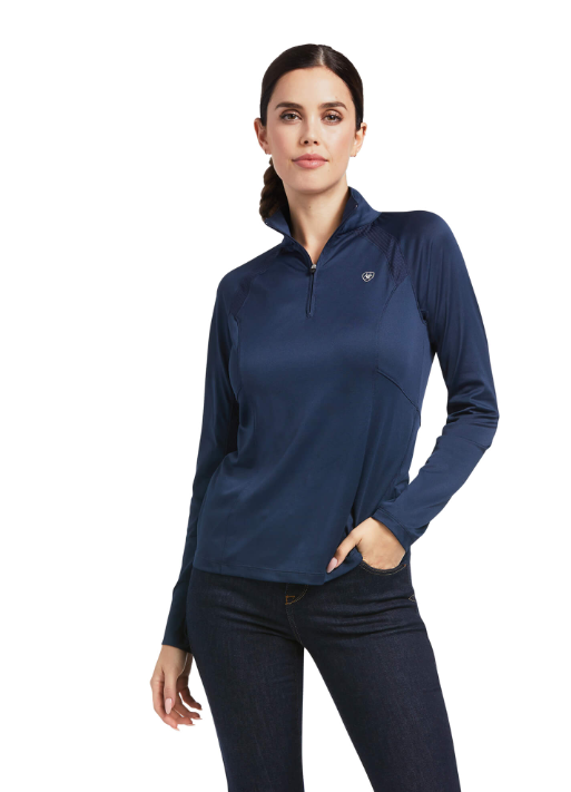 ARIAT Sunstopper 2.0 1/4 Zip Marinblå