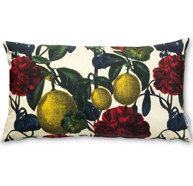 Studio Lisa Bengtsson pattern pillow firenze with flower and lemon