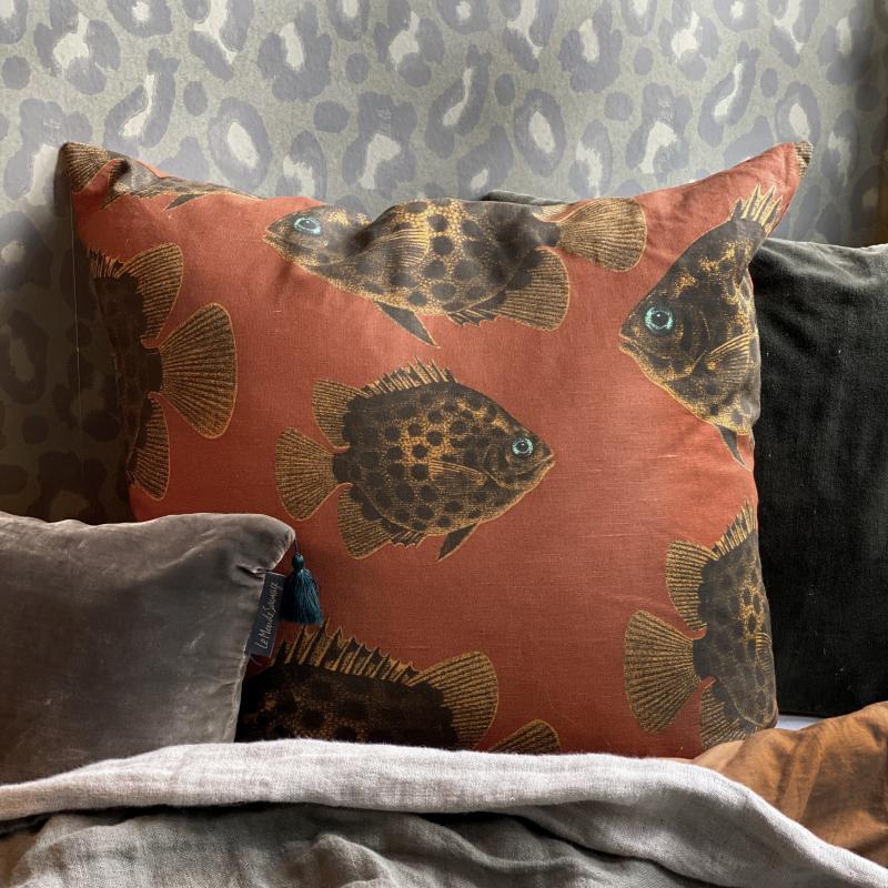 Studio Lisa Bengtsson design high quality pillow pattern fish