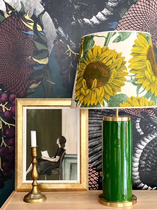 Studio Lisa Bengtsson mönstrad blommig  lampskärm sunday solros stor
