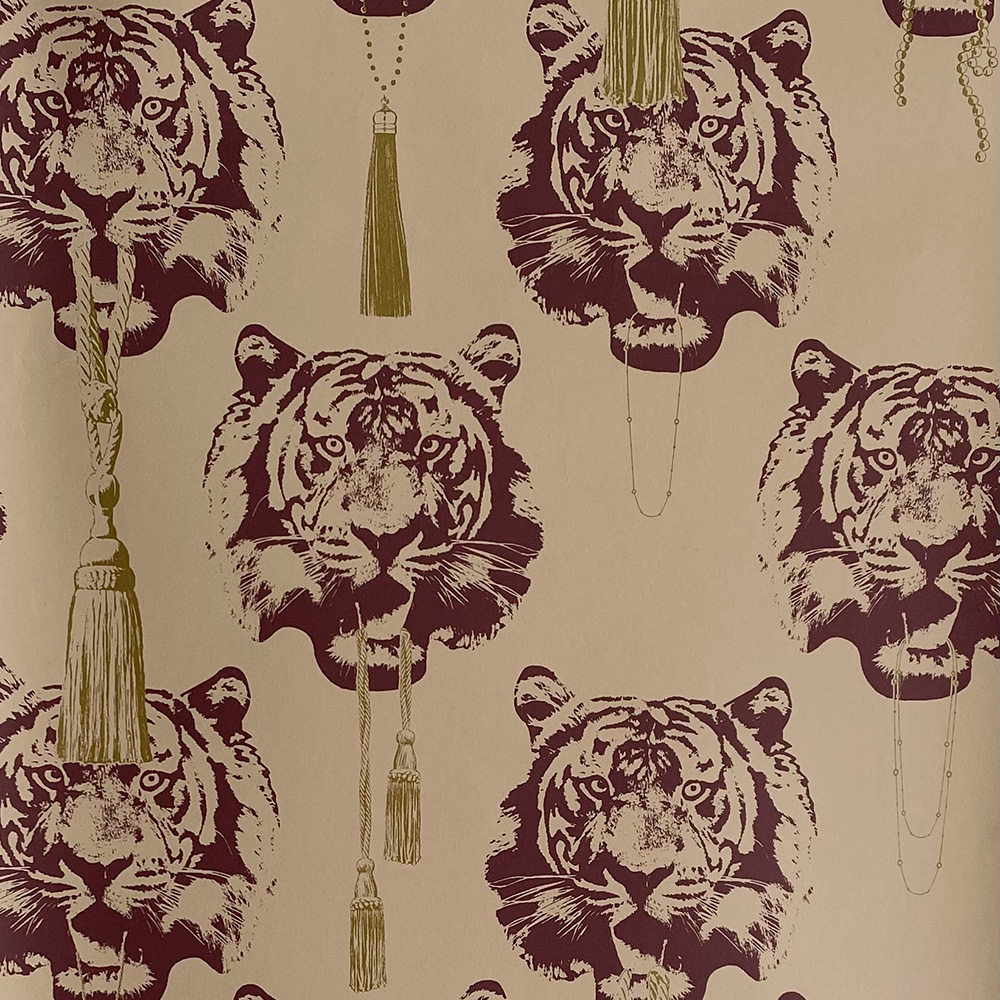 Purple Pink Tiger Wallpaper  Unique and Bold Design  Happywall