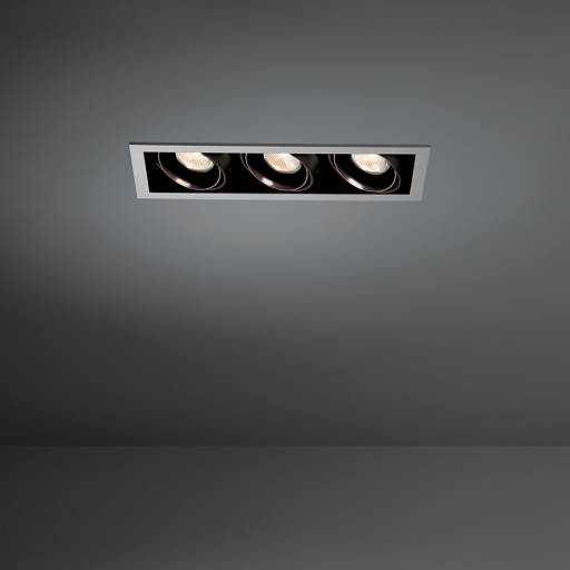 Modular Mini multiple 3x GU10 GE alu - black