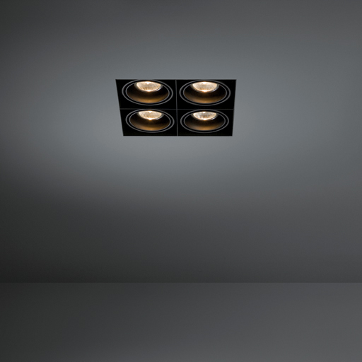 Modular Mini multiple trimless 4x GU10 black