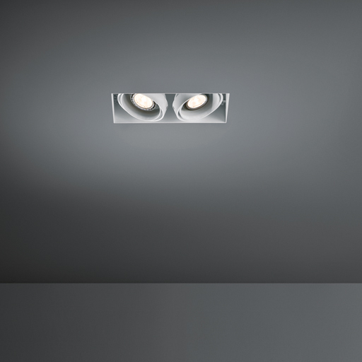 Modular Mini multiple trimless 2x LED retrofit 2700K medium black