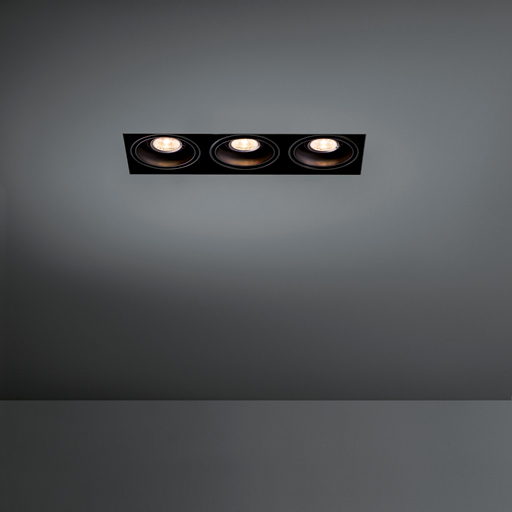 Modular Mini multiple trimless 3x LED retrofit 2700K medium white struc