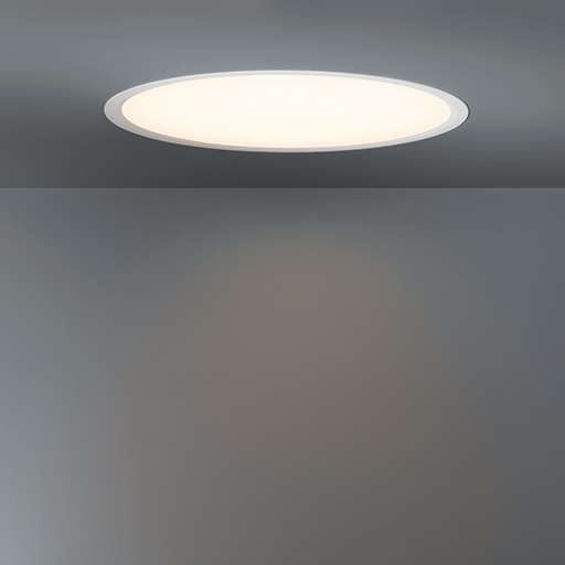 Modular Flat moon 670 recessed LED 3000K dali GI white struc