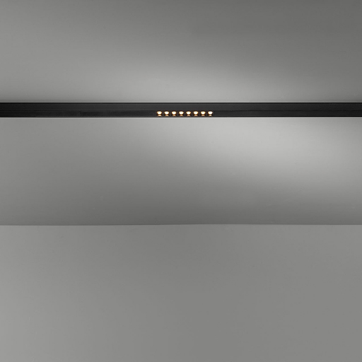 Modular Pista track 48V LED linear spots (8x) 2700K medium dali GI black struc