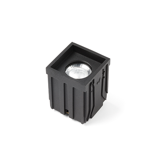 Modular Qbini square in LED 3000K medium GE black struc